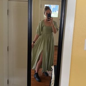 Nasty Gal sage green cotton dress
